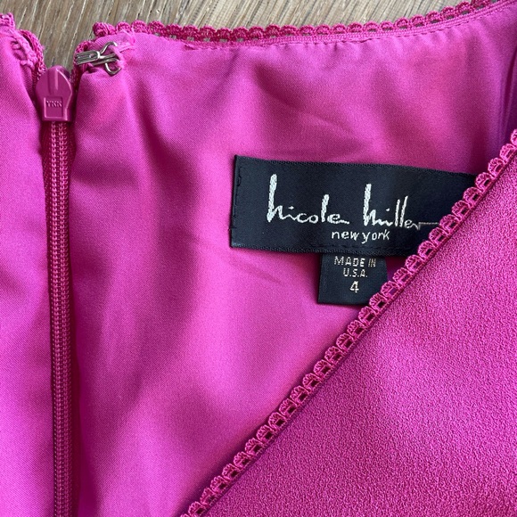 Nicole Miller Fuchsia Sleeveless Midi Sheath Dress - Picture 5 of 8